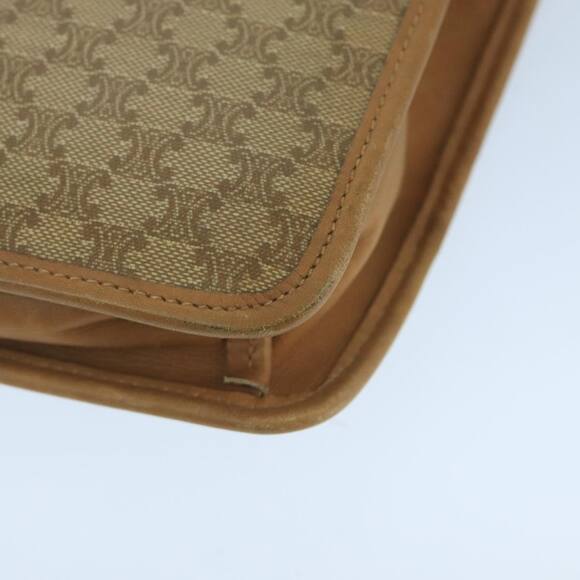 CELINE Macadam Canvas Clutch Bag Beige Gold - Picture 15 of 16